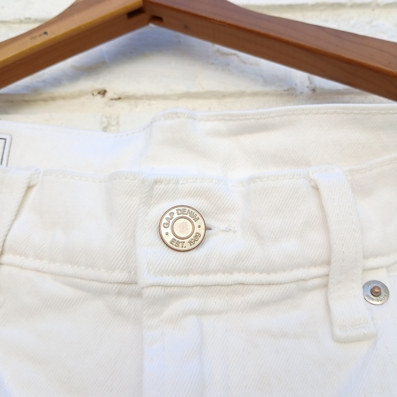 Gap Cheeky Sky High White Jeans Size 4 Tall - Picture 4 of 9